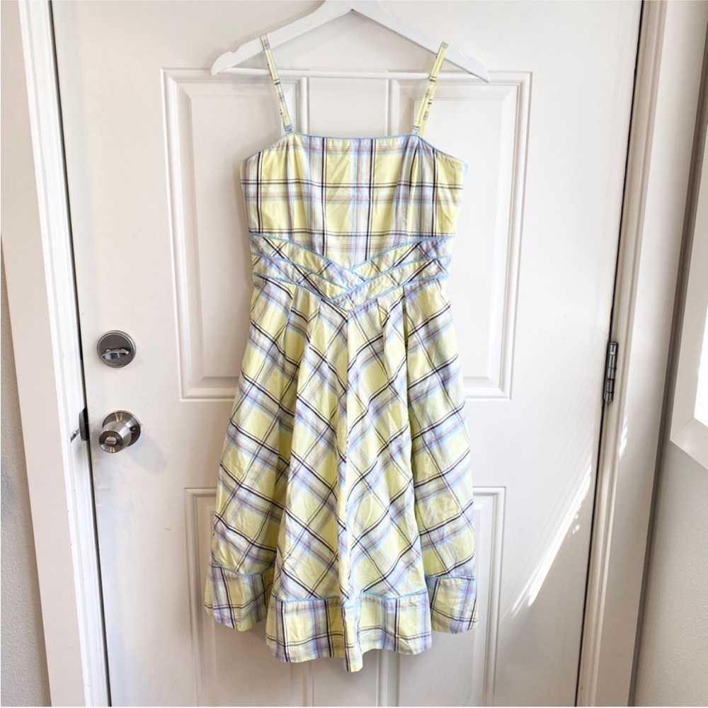 Maeve Sunny Day Print Fit and Flaire Dress with Pockets